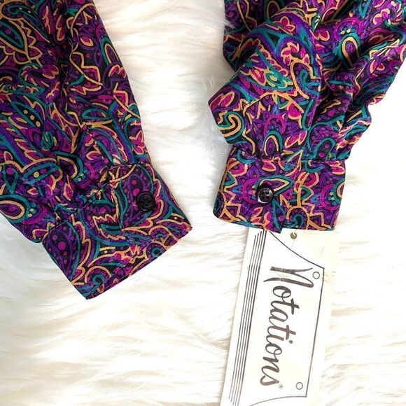 NWT Vintage Notations Blouse - Picture 4 of 8